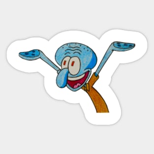 Happy Squidward Sticker